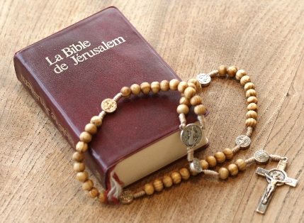 Rosary and Bible