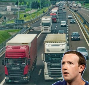 Zuckerberg in front of Truckers